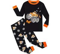 Little Hand Toddler Boys Halloween Pyjamas Set Halloeen Truck Glow in the Dark Pjs Kids Sleepwear Halloween Outfits Toddler Clothes Age 6-7 Years