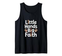 Little Hands Big Faith Christian Kids Church Tank Top