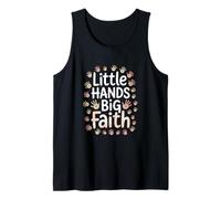 Little Hands Big Faith Christian Kids Ministry Nursery Tank Top