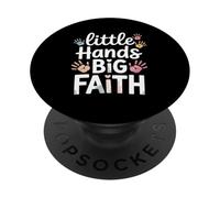 Little Hands Big Faith Christian Kids Theme PopSockets Adhesive PopGrip