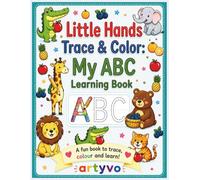 Little Hands Trace & Colour My ABC learning book: Letter Tracing, Coloring Animals & Fruits for Kids Ages 2-5 (Colouring Book)