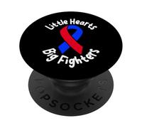 Little Hearts Big Fighters CHD Awareness Support Design PopSockets Adhesive PopGrip