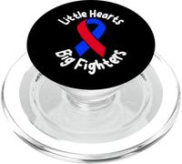 Little Hearts Big Fighters CHD Awareness Support Design PopSockets PopGrip for MagSafe
