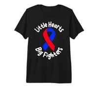Little Hearts Big Fighters CHD Awareness Support Design Premium T-Shirt