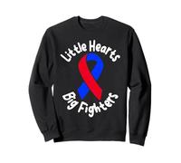 Little Hearts Big Fighters CHD Awareness Support Design Sweatshirt