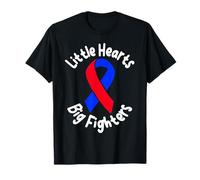 Little Hearts Big Fighters CHD Awareness Support Design T-Shirt