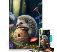 Little Hedgehog 1000 Piece Jigsaw Puzzles for Adults Recall Boost Smooth Thick Real Challenge Wall Accent (38x52cm)