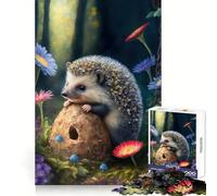 Little Hedgehog 1000 Piece Jigsaw Puzzles for Adults Recall Boost Smooth Thick Real Challenge Wall Accent (38x52cm)