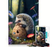 Little Hedgehog Jigsaw 1000 Pieces for Teenagers Home Fun Skill Play Family Activity Table Accent (50x75cm)