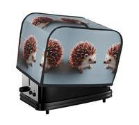 Little Hedgehog Toaster Cover 2 Slice, Waterproof Bread Machine Covers with Pockets Universal Size Kitchen Small Appliance Cover with Handle, Dust and Fingerprint Protection