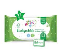 Little Heroes Biodegradable Baby Wipes, Wet Wipes For Sensitive Skin, Fragrance Free (12 Packs X 56 Wipes Totaling 672 Wipes)