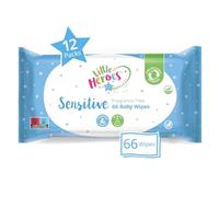 Little Heroes Baby Wipes, Wet Wipes for Sensitive Skin, Fragrance Free (12 packs x 66 wipes totaling 792 wipes)