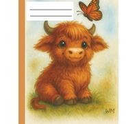 Little Highland Calf Friend Notebook; Watercolor Cover • 120 Wide Lined Pages: 7.5x9.25” A Cozy Journal for School, Home, or Everyday Inspiration ... Series: Gentle stories for growing hearts)