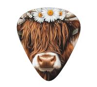 Little Highlandcow Guitar Picks Gift Set - Smooth Durable Plectrums For Acoustic, Electric & Bass Guitar, Perfect Present For Guitar Lovers & Musicians