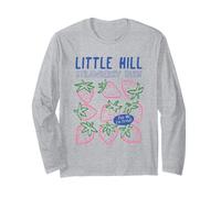 Little Hill Strawberry Farm Cute Hand-Drawn Fruit Graphic Long Sleeve T-Shirt