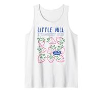 Little Hill Strawberry Farm Cute Hand-Drawn Fruit Graphic Tank Top