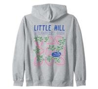 Little Hill Strawberry Farm Cute Hand-Drawn Fruit Graphic Zip Hoodie