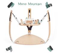 Little Hoppa 3-in-1 Mono Mountains, Wooden Baby Gym, Bouncer & Activity Table in Light Brown Little Hoppa Light Brown