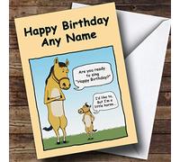 Little Horse Funny Personalised Birthday Card | Birthday Card | Funny Joke Spoof Birthday Card