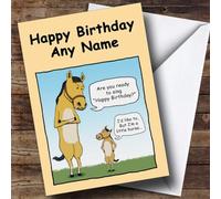 Little Horse Funny Personalised Birthday Card | Birthday Card | Funny Joke Spoof Birthday Card