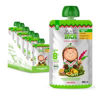 Little Inca Organic Baby Food Pouches Quinoa Hummus (6x100g) | Middle Eastern-Inspired Dairy-Free Baby Pouches | 8 Months+ | Recyclable Plant-Based Veg & Fruit Pouches | Supports Gut/Cognitive Health