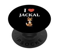 Little Jackals Animals Funny quote Simple i love Jackal PopSockets Adhesive PopGrip
