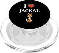 Little Jackals Animals Funny quote Simple i love Jackal PopSockets PopGrip for MagSafe