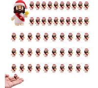 Little Jesus Figures in Bulk,50Pcs Multicolor Tiny Miniature Figurines to Hide and Seek Religious Mini Gifts, Jesus Loves You Figures Christmas Religious Party Favors Sunday School Baptism Gifts (1)