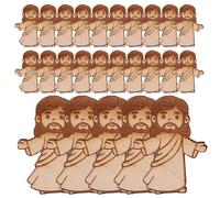 Little Jesus Figures - Jesus Cute Doll | Wooden Pocket Tokens | Mini Christian | 25PCS Baptism Decorations, Nativity Crafts, Comfort For School, Church, Halloween, Christmas, Easter, Res