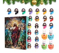 Little Jesus Figures, Mini Jesus Figurines In Bulk, Countdown To Christmas Calendar, Holiday Decorations For Seasonal Easter Thanksgiving Valentines Display