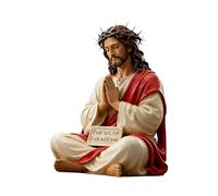 Little Jesus Figures | Modern Aesthetic Desk Decor,Miniature Jesus Figurines Mary Statue Catholic - for Home Apartment Dorm Office Church Table Shelf Car Dashboard