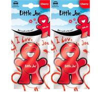Little Joe Cellulose Air Freshener Cherry Scent with Hanger. Perfect for Car, Home or Office. Long-lasting. Irresistible and Fun Scent for All Ages. (Pack of 2)