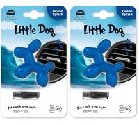 Little Joe Little Dog Gel Perfumer Ocean Splash Aroma for Car Aerator Long Lasting Up to 45 Days Irresistible and Fun Fragrance for All Audiences (Pack of 2)