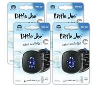 Little Joe Membrane Car Air Freshener, 60-Day Long-Lasting Fragrance, Extra Strong Scented Vent Clip for Car Interior Home & Office - 4 Pack New Car Scent (Blue)