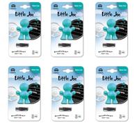 Little Joe Pack of 6 NewCar Turquoise Air Fresheners for Car Mounting on Any Ventilation Grille +/-45 Days Freshness in the Car, Household, Office, Kitchen or Wardrobe, Drawers etc.