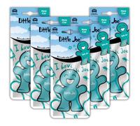 Little Joe Paper Car Air Freshener, 30-Day Long-Lasting Fragrance, Hanging Scented Novelty Freshener for Car Interior Home Boat Caravan - 5 Pack of New Car (Blue)