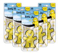 Little Joe Paper Car Air Freshener, 30-Day Long-Lasting Fragrance, Hanging Scented Novelty Freshener for Car Interior Home Boat Caravan - 5 Pack of Vanilla (Yellow)