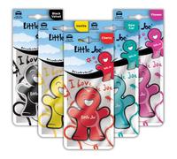 Little Joe Paper Car Air Freshener, 30-Day Long-Lasting Fragrance, Hanging Scented Novelty Freshener - Mixed 5 Pack of Black Velvet, Cherry, New Car, Flower & Vanilla