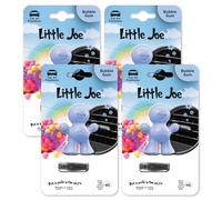 Little Joe Standard Car Air Freshener, 45-Day Long-Lasting Fragrance, Strong Scented Vent Clip for Car Interior Home & Office - 4 Pack Bubblegum Scent (Blue)