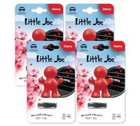 Little Joe Standard Car Air Freshener, 45-Day Long-Lasting Fragrance, Strong Scented Vent Clip for Car Interior Home & Office - 4 Pack Cherry Scent (Red)