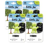 Little Joe Standard Car Air Freshener, 45-Day Long-Lasting Fragrance, Strong Scented Vent Clip for Car Interior Home & Office - 4 Pack Apple Scent (Green)