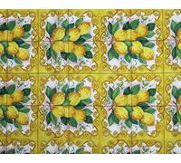 Little Johnny 100% Cotton Artisan Lemon Fabric, 150cm Wide Digital Print - Ideal for Sewing, Homeware, Cushion Covers, Quilting & Craft Projects (Gold, Sold by The Metre)