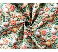 Little Johnny 100% Cotton Chicks 3D Cotton 150cm Wide Digitally Printed Cotton Fabric Ideal for Crafting, Quilting, Sewing, Home Décor, Kid's Craft