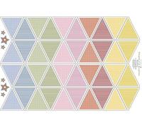 Little Johnny 100% Cotton Make Your Own Bunting Fabric Striped and Gingham Bunting Cotton Panel 150cm Wide Craft Fabric Material for DIY Projects, Birthday Party Bunting (54499) (Sold by The Metre)