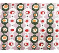Little Johnny 100% Cotton Retro 60s Vintage Pattern Fabric Khaki Colour Digital Printed Material for Quilting, Dressmaking (Khaki)