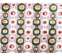 Little Johnny 100% Cotton Retro 60s Vintage Pattern Fabric Khaki Colour Digital Printed Material for Quilting, Dressmaking (Khaki)