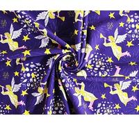 Little Johnny Cotton Jersey Stretch Knit Fabric Blue - Mediumweight & Suitable for Dressmaking - Approx Width: 145cm / 57" - Sold per metre