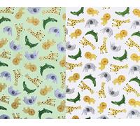 Little Johnny Digital Cotton Fabric- Metre - 100% Cotton- Soft, Durable Material for Sewing, Crafts, Quilting and Upholstery (Animals, 1 Meter)