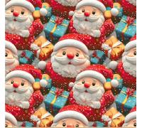 Little Johnny Digital Cotton Fabric- Metre - 100% Cotton- Soft, Durable Material for Sewing, Crafts, Quilting and Upholstery (Multi Santa Gifts, 3 Meters)