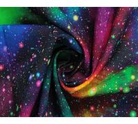 Little Johnny Digital Cotton Fabric- Metre - 100% Cotton- Soft, Durable Material for Sewing, Crafts, Quilting and Upholstery (Multi Speckled Galaxy, 3 Meters)